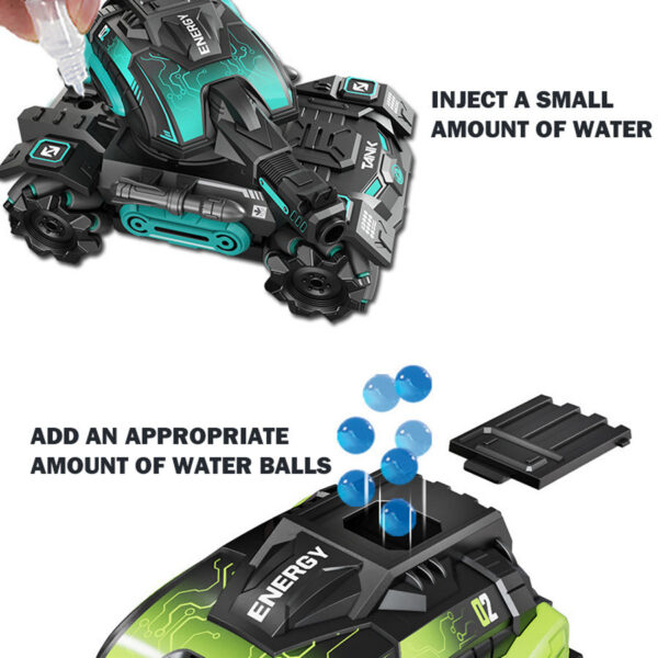 fea12d103725e98e Gesture sensing remote control spray 2.4G four-wheel stunt launch water polo tank car boy hine armour game