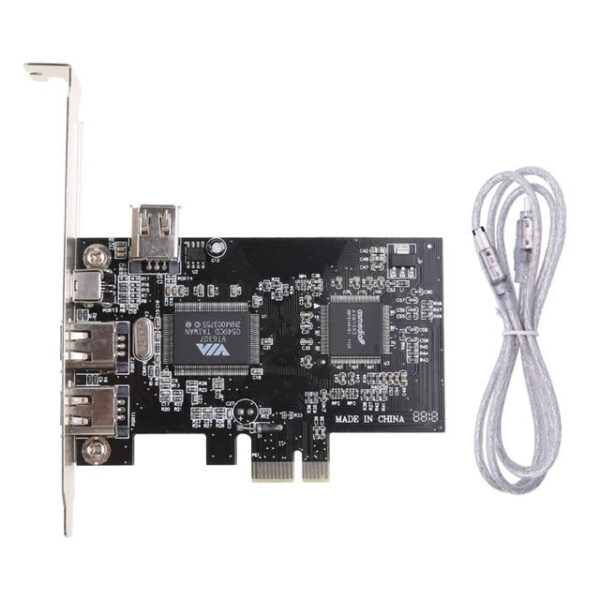 fea4f204001cb1be PCIe Firewire PCI-E 2A+1 Mini-A 1394A Video Capture Card VIA VT6308P Chip Support IEEE1394 400 Mbit 2+1 Port PHY
