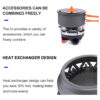 febf545f40a689c5 Widesea Camping Cooking System with Heat Exchanger Outdoor Gas Burner Stove Tourist Pot Set Cup Tableware Cookware Tourism Hike