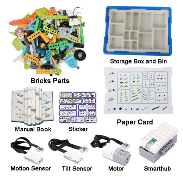 NEW 280PCS Parts WeDo 2.0 Robotics Construction Core Set Building Blocks Compatible with 45300 Scratch 3.0 Educational DIY Toys