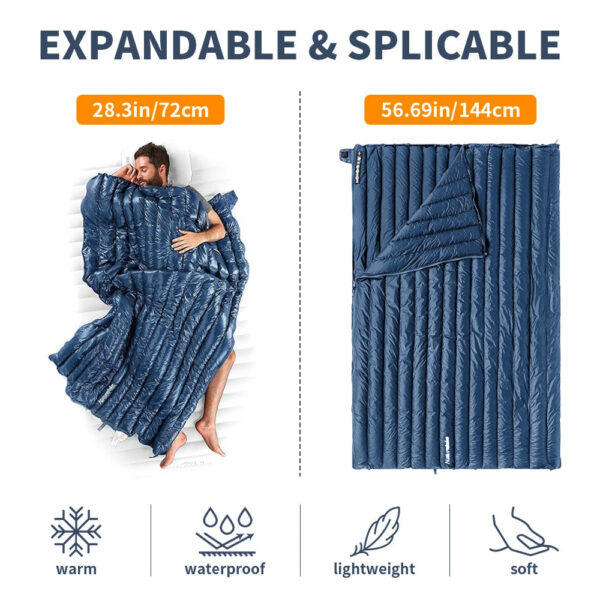 Naturehike Sleeping Bag CW295 Duck Down Sleeping Bag Ultralight Waterproof Winter Envelope Sleeping Bag Camping Sleeping Bag