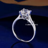 fed5d9c3f8270d2d 100% Certified White Gold Filled Solid Sier Ring 2.0ct Round Created Diamond Rings Women Wedding Accessories Jewelry