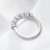 Smyoue White Gold D Color 4mm Moissanite Ring for Women 1.5CT Stone Match Diamond Wedding Band Bride S Sterling Sier GRA