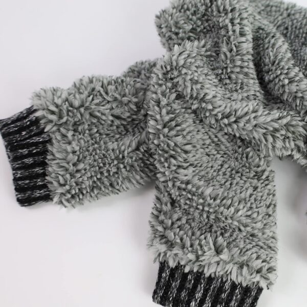 fedbe5e449c28764 Fuzzy Dog Pajamas, Winter Dog Clothes for Small Dogs Girl, Pet Onesie with Feet, Cat Outfit, Heather Grey, XS