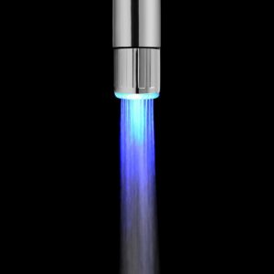 Bathroom LED 3-Color Light-up Temperature Kitchen Glow Water Saving Faucet Aerator Nozzle Shower
