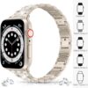 LELONG Compatible with Apple Watch Band 38mm 40mm 41mm Series 9 Series 8 7 6 5 4 3 2 1 SE Ultra, Bling Replacement Bracelet iWatch Band, Diamond Rhinestone Stainless Steel Metal Wristband Strap
