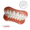 Sdatter Instant Big Smile Veneer Men's and Women's Silicone Artificial Teeth Braces Whitening Stic Comfortable