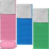 ff125df04d4a236e Macarrie 3 Pcs 0 Degree Camping Sleeping Bags Bulk for Adults Kids, Warm Weather Youth Sleeping Bags for Boys Girls Ages 8-12, Portable Compact with Compression Sack for Hiking Backpacking Outdoor