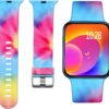 Laffav Compatible with Apple Watch Band 41mm 40mm 38mm iWatch Series 9 & Ultra 2 & SE & Ultra & Series 8/7/6/5/4/3/2/1 for Women Men, Colorful Jellyfish, M/L