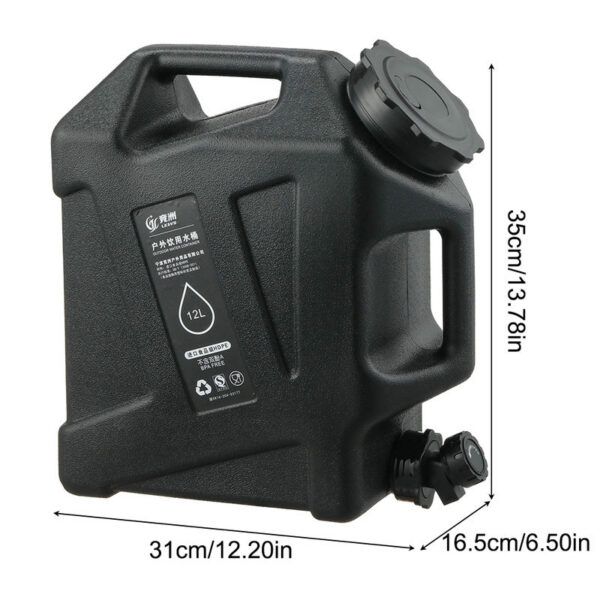 3-12L Bucket Large Capacity Portable Camp Water Bag with Detachable Faucet No Leakage for Camping Fishing Picnic Hiking