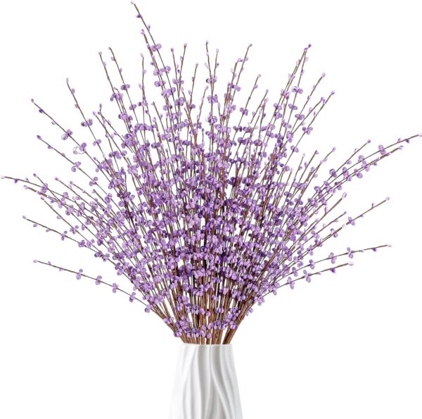 ff266c1213c8ab61 Sggvecsy 10 Pcs 29.5’’ Long Artificial Jasmine Flowers Tall Fake Flower Bouquet Faux Jasmine Plants Dry Branches for Wedding Home Party Office Hotel Restaurant Kitchen Decoration(Blue)