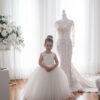 FATAPAESE Flowers Gril Dress Camellia Gowns Appqulies Beads Bow With Long Train Backless Buttons Wedddding Party Ball Gown TUTU