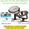 Adjustable Raised Cat Food Bowl, Tilted Elevated Bowl (1-Pack, Black)