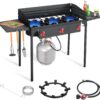 SKOK High Pressure 1/2/3 Burners Propane Camping Stove, Propane Burners for Outdoor Cooking