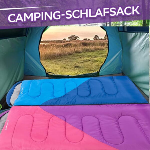 Clostnature Leichter Schlafsack für Camping – Outdoor Lässiger Deckenschlafsäcke mit Kleines Packmaß für Erwachsene, Damen, Herren, Wandern, Sport, Bergsteigen(Links Reißverschluss)