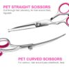 4pcs Dog Grooming Scissors with Safety Round Tip-Stainless Steel Set Precise Trimming and Shaping Ideal for All Breeds