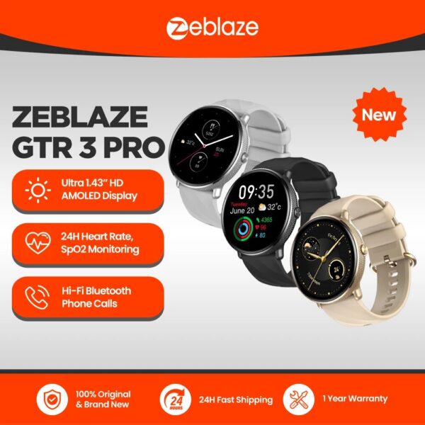 Zeblaze GTR 3 Pro Voice Calling Smart Watch AMOLED Display 316L Stainless Steel Fiess Smartwatch For Women