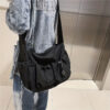 ff7b91bba83ac20f Kpop Nylon Crossbody Bag, Multi Pockets Shoulder Bag, Casual Messenger Bag For School Travel