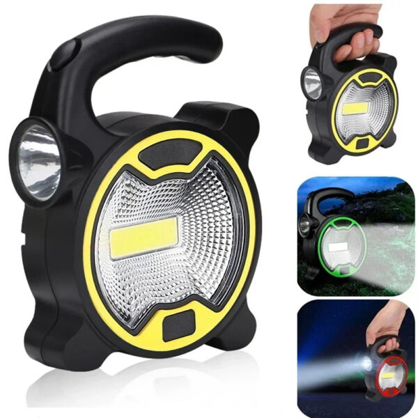 ff8df70d01ea076d Clearance_Battery Powered Portable COB LED Work Light Handheld Lantern Flashlight Outdoor Tent Camping Lights with Handle (Witho