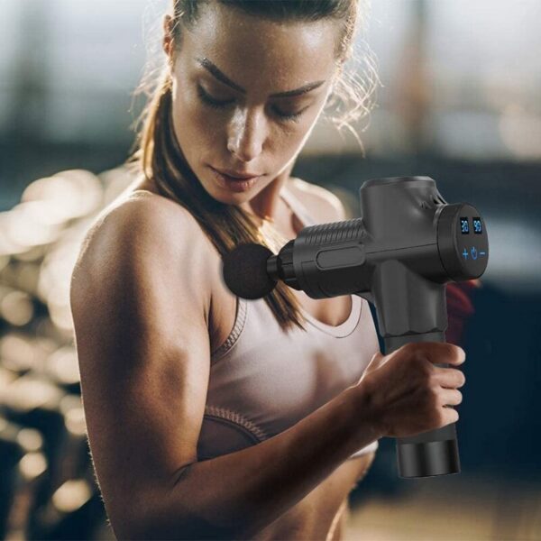 ff9af043f9c7c418 Deep Muscle Massage Gun Electric Percussion Pistol Massager For Body Neck Back Leg Fiess Tool 30 Levels