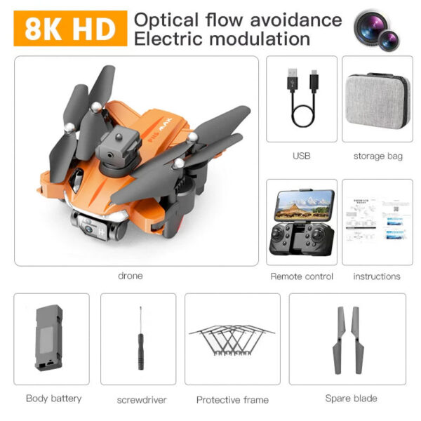 NEW P11 Pro Drone 8K HD Camera GPS Professinal Four-way Intelligent Obstacle Avoidance Foldable Quadcopter RC Distance 5000M Toy