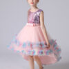 Kids Dress For 4-12 Girls Sequined Cake Skirt Wedding Party Tailing Elegant Princess Sleeveless Children’s Dresses