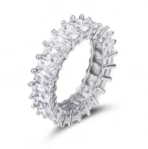 Elegant Promise Ring Sterling Sier Diamond cz Engagement Wedding Band Rings For Women Men Fine Jewelry Gift