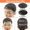 ffb642afaf0718b9 Pixie Cut HaiShort Curly Front Human Hair For Women Brazilian Water Wave Bob Wig 13x1 Transparent Lace Wigs