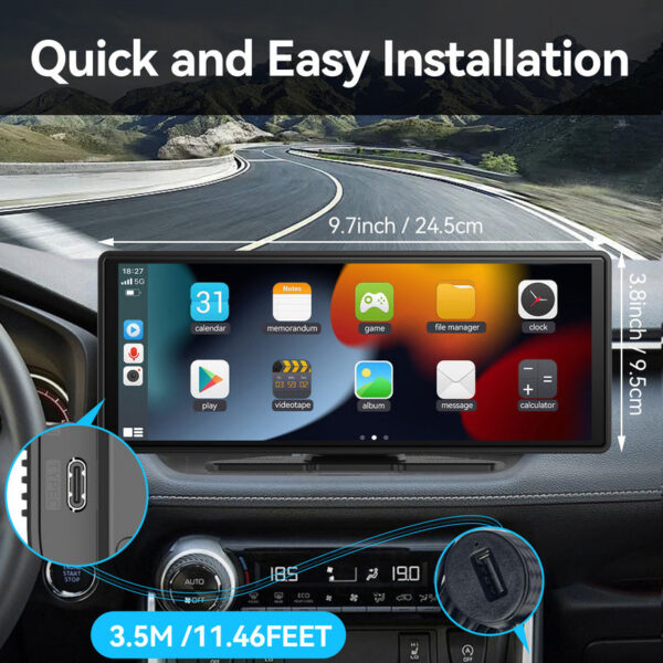 ffb6ceff63adc0f7 Universal Portable for Screen, Screen Wireless Stereo with Carplay Android Auto, Car Toucree