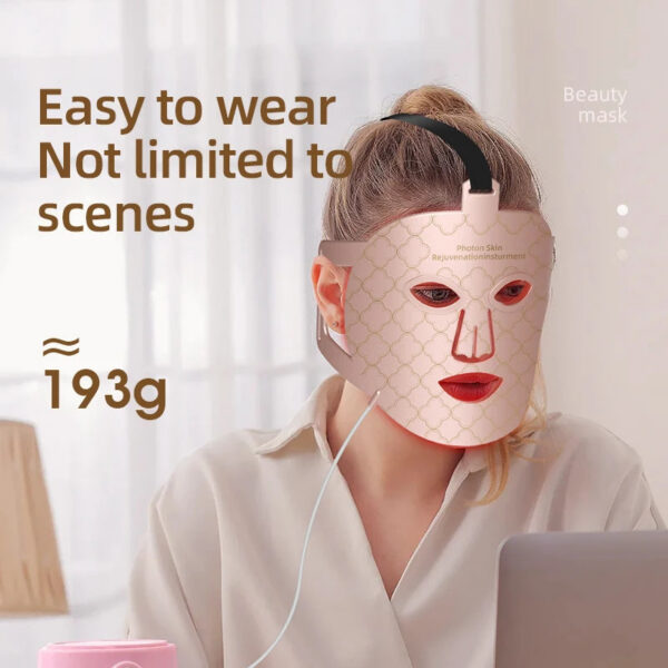 ffc03e155969dc8a 4 in 1 Red Led Light Therapy Infrared Flexible Soft Mask Silicone 4 Color Led Therapy Anti Aging Advanced Photon Mask IPX7 New