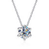ffc5dcea476c641d JoyceJelly 1CT VVS D Moissanite Necklace For Women Six Prong Simulated Diamond Pendant Sterling Sier Wedding Fine Jewelry