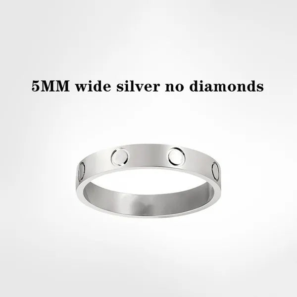 ffe568bdcfc422bc designer ring Screw Mens Rings Woman Classic Lover for Love Wedding Diamond Ring Gold Sier Rose Never Fade Not Allergic -4/5/6mm