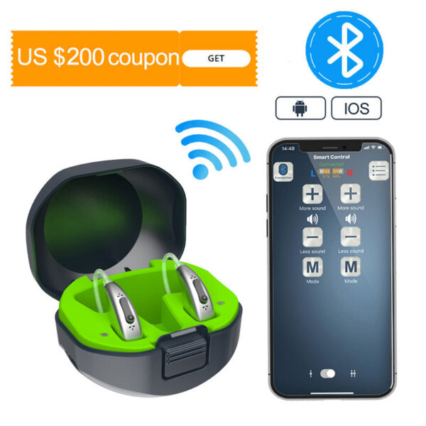 fffb14c7b4d9d7a8 Bluetooth Control Aids Rechargeable For Elderly Deafness Mini Digital Sound Amplifier Hearing Loss Ear Aid